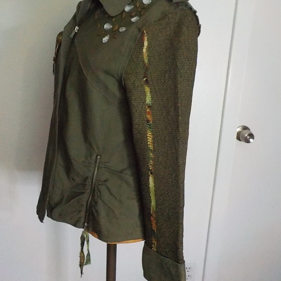 Lou Nardi Cotton & Stretch Military Style Jacket - Picture 5 of 13